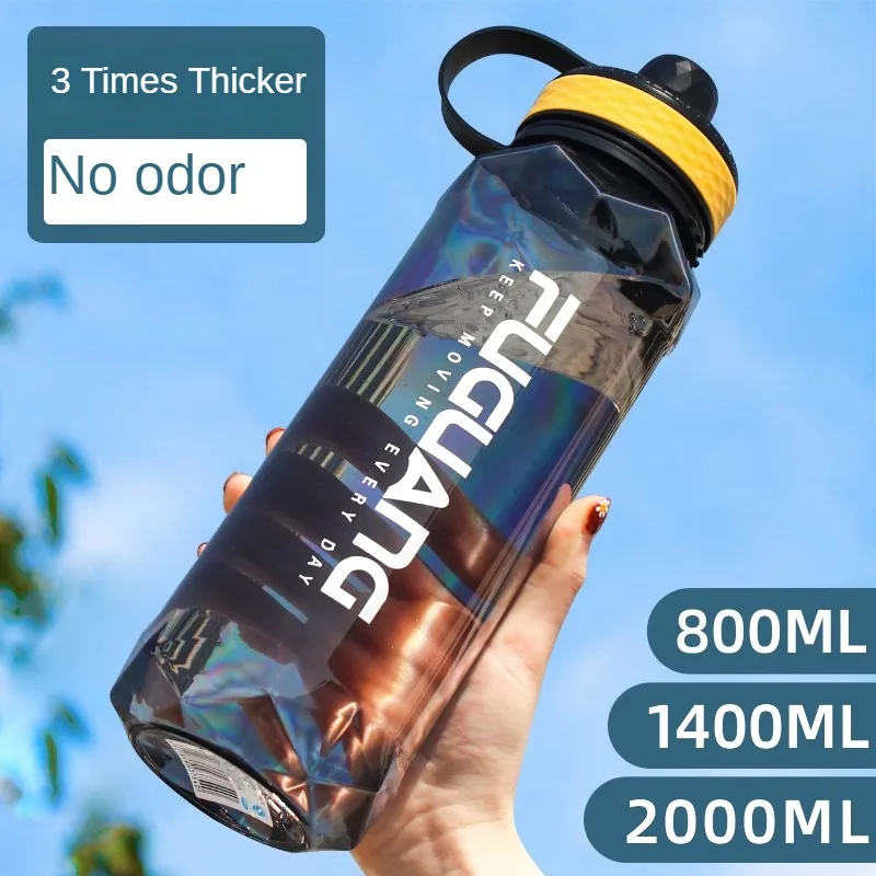 

Large Capacity Plastic Water Bottle Student Summer Sports Bottle Fitness Space Cup 800ml/1000ml/1400ml/2000ml