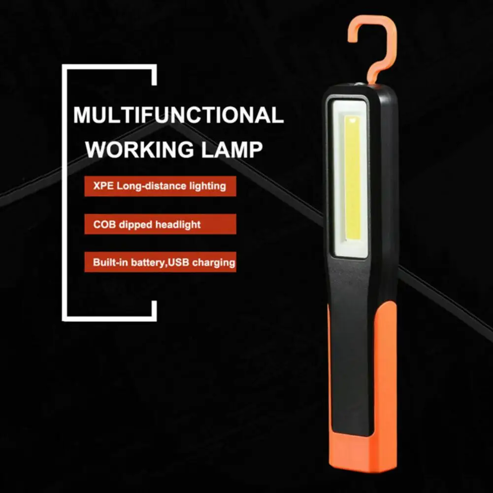

COB Work Light Long Life with Hook Various Illumination Angles Uniform Light Non-slip Handle High Color Rendering Low Energy Con