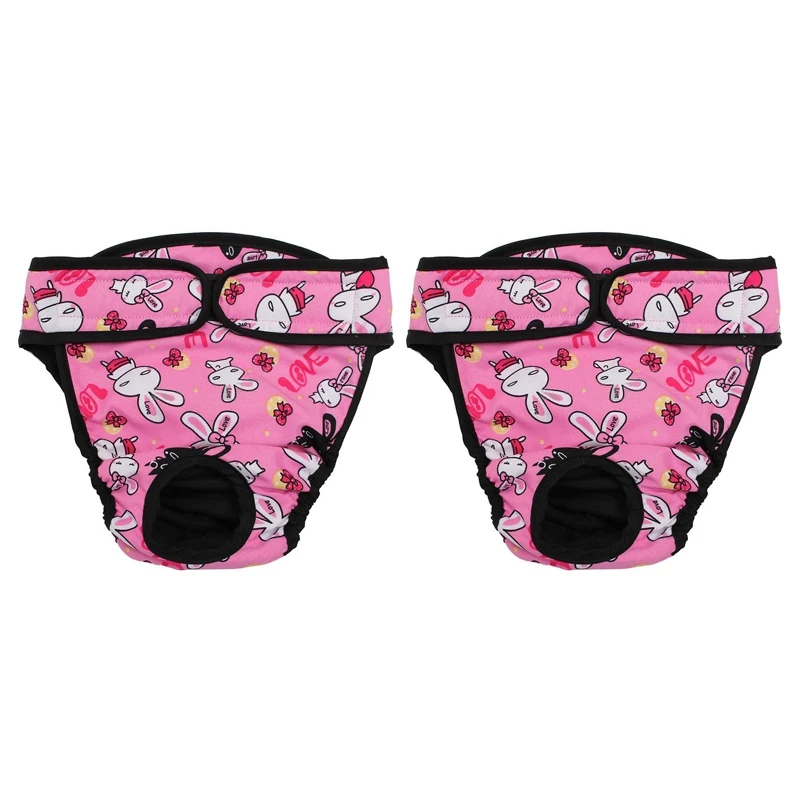 

2X Dog Panties Dog Pants Dog Diaper Hygiene Pants, Size XL Pink