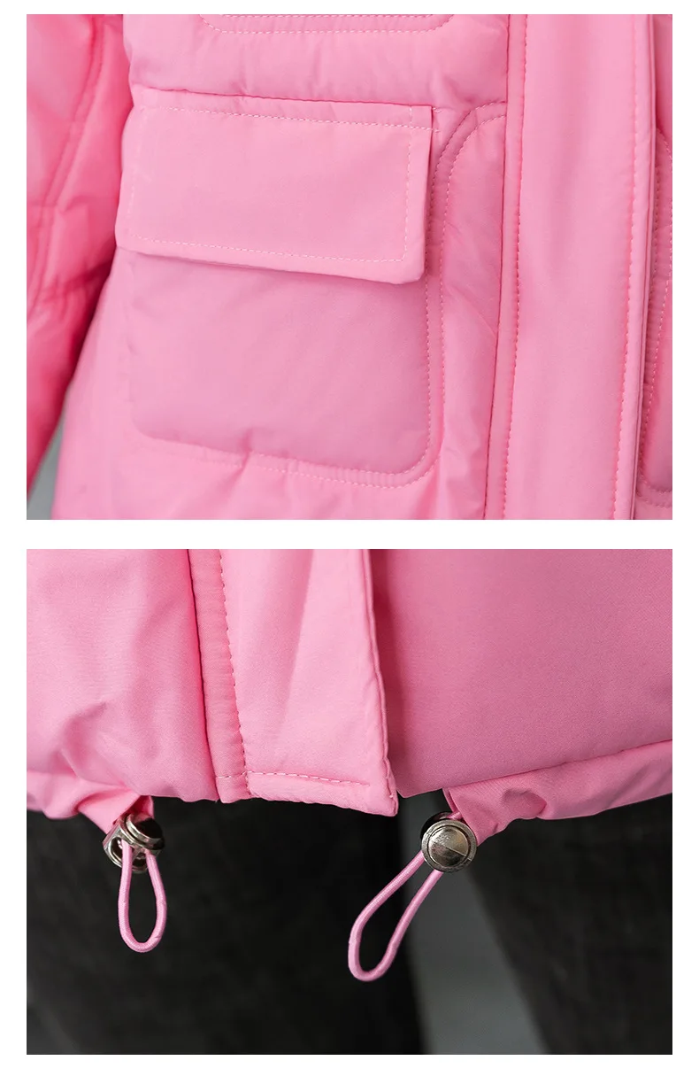 6 Color 2022 Winter Jacket Coats for Women Parkas Female Zipper Hooded Overcoat Black Thick Warm Jackets Windproof Casual Coat