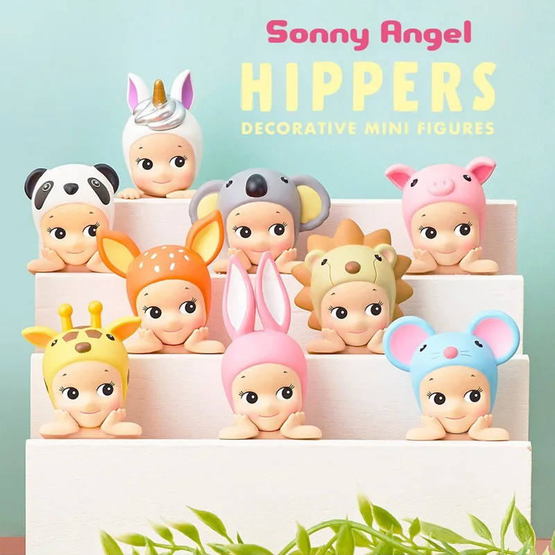 Sonny Angel Hippers Mystery Box Blind Box Lying Down Angel Series Anime Figures Toys Cute Cartoon Surprise Box Guess Bag Kids