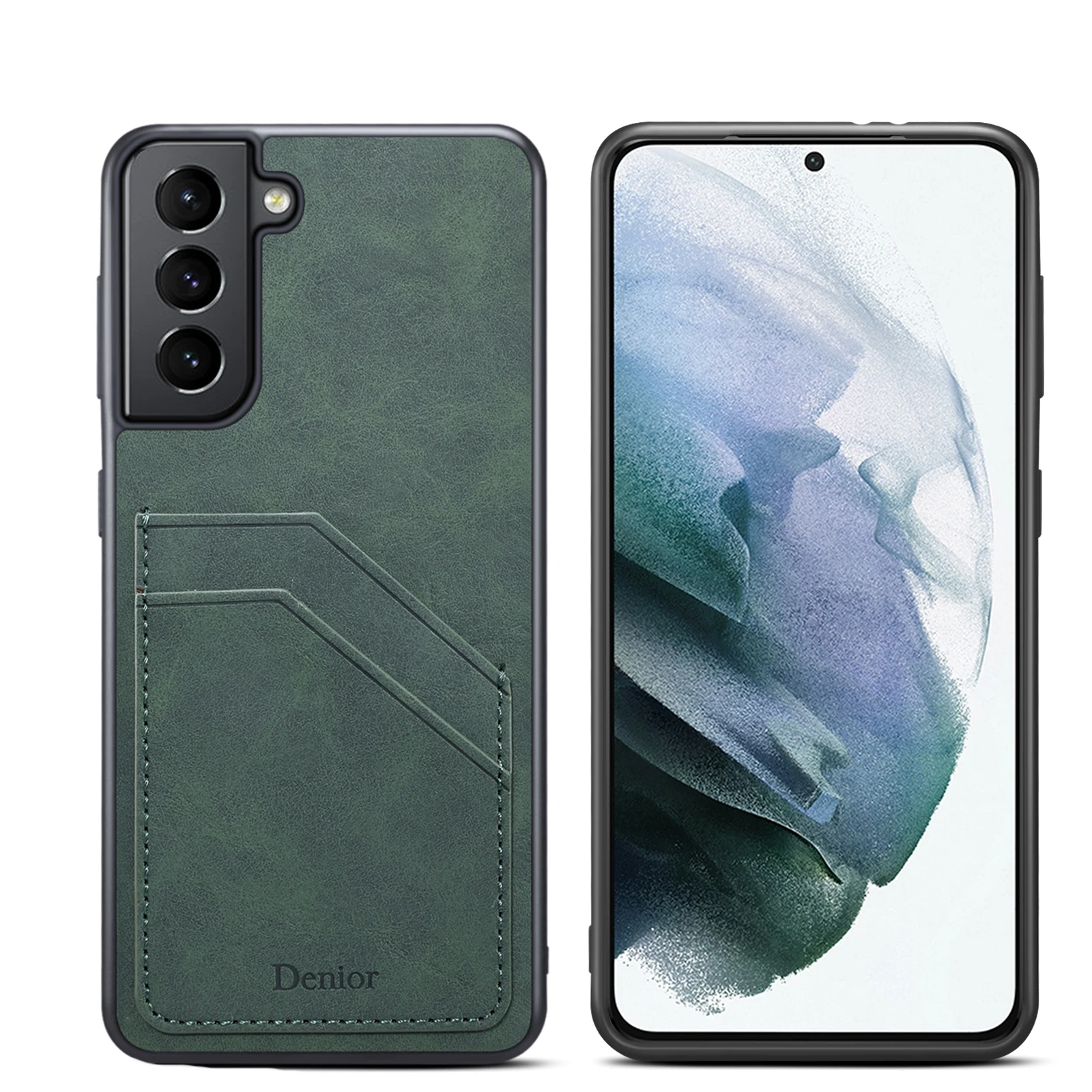 

Back Phone Card Pocket Holder Cover Mobile Phone Cases For Samsung Galaxy S23 S22 S21 S20 Plus Ultra Soft Silicone Rubber Case