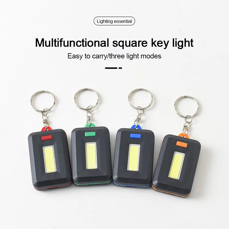 Портативный мини-фонарик с COB матрицей светодиодный светильник для ключей фонарь