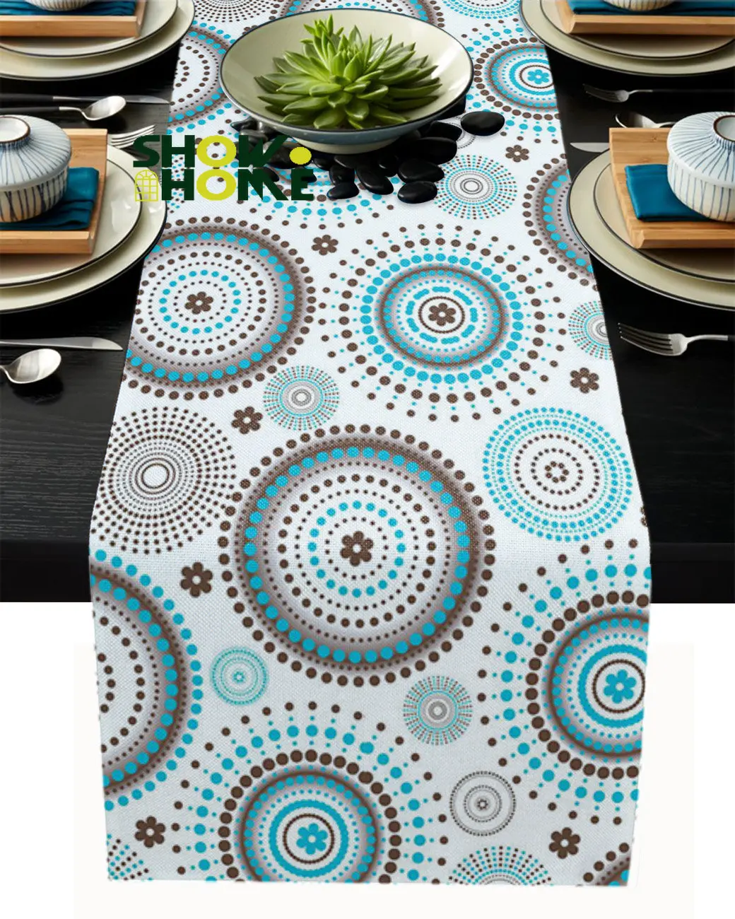 

Роскошная настольная скатерть в горошек для свадьбы, дня рождения, гостиничного обеденного стола, Высококачественная скатерть для стола