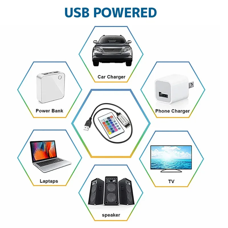 USB флэш-контроллер флэш-лампа 5 В флэш-Пульт с 24 флэш-лампами для 5050 3528 RGB