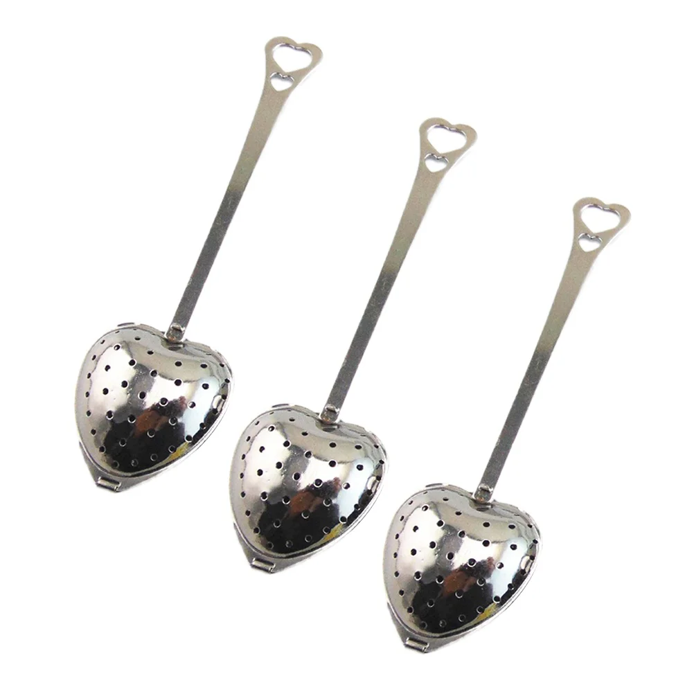 

Tea Loose Infuser Strainer Steel Mesh Steeper Stainless Filter Leaf Fine Coffee Diffuser Strainers Infusers Heart Shaped Snap