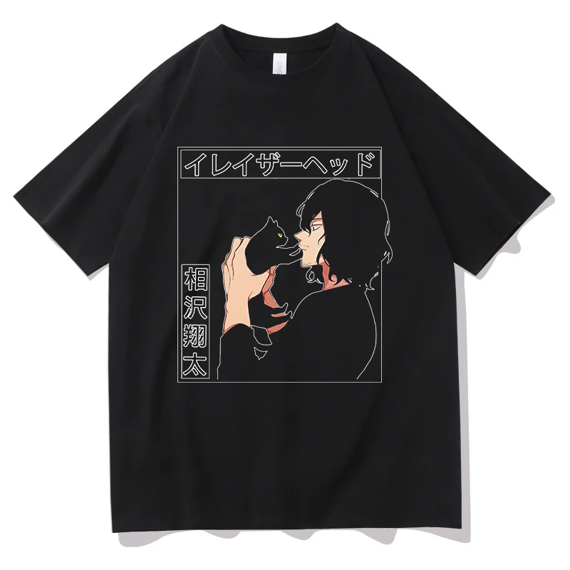 

2023 Anime My Hero Academia MHA T-Shirt Boku No Hero Academia Aizawa Shouta Clothes Tops Tees Camiseta Camiseta -------- Y2K