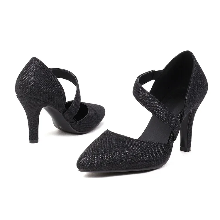 

Oversize Large size Big Size Personalized Sequin sandals high heels sandals women shoes woman summer ladies