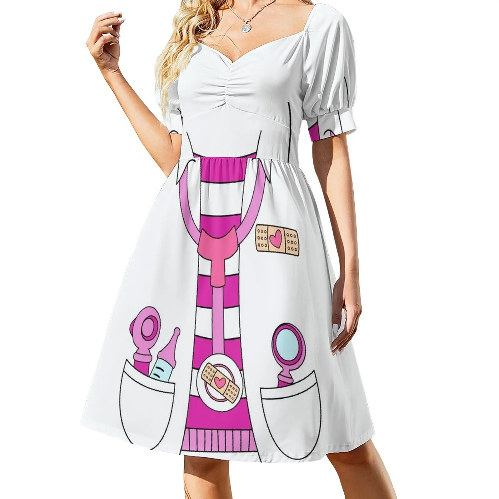 Женское платье без рукавов с длинным рукавом