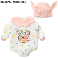 colorful childhood baby rompers clothes sets newborn girls cotton pink jumpsuits outfits spring autumn long sleeve overalls 2632