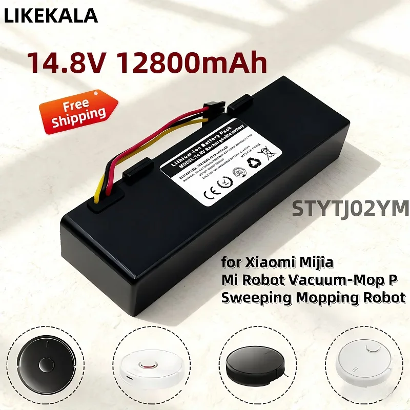 Фото Новинка 2025 года LIKEKALA для робота-пылесоса Xiaomi Mijia 1C STYTJ02YM, 14,8 В, 12800 мАч, 4S1P 18650, замена литий-ионного аккумулятора №1
