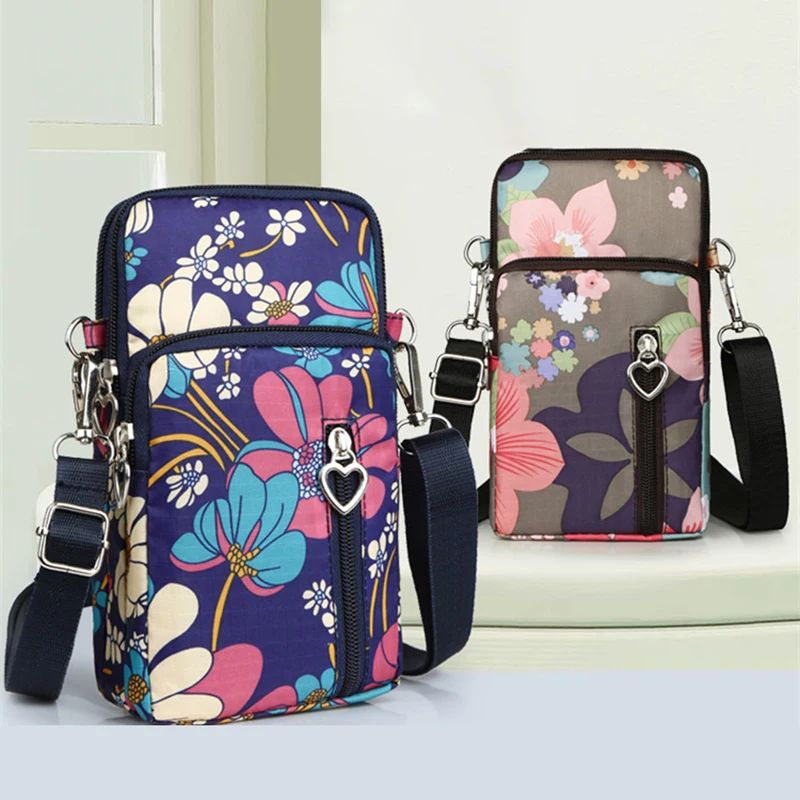 

Woman Small Mobile Phone Bag Mini Fashion Universal Wallet Fancy Shoulder Pouch Organize Crossbody Messenger Designer Waist Case