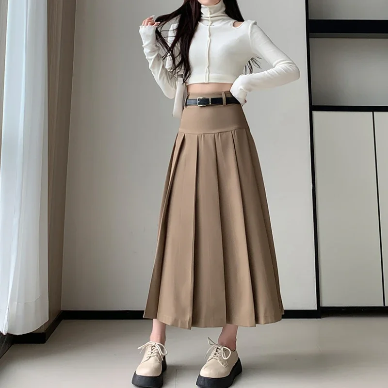 Женская кружевная юбка с высокой талией Офисная большие качели черная