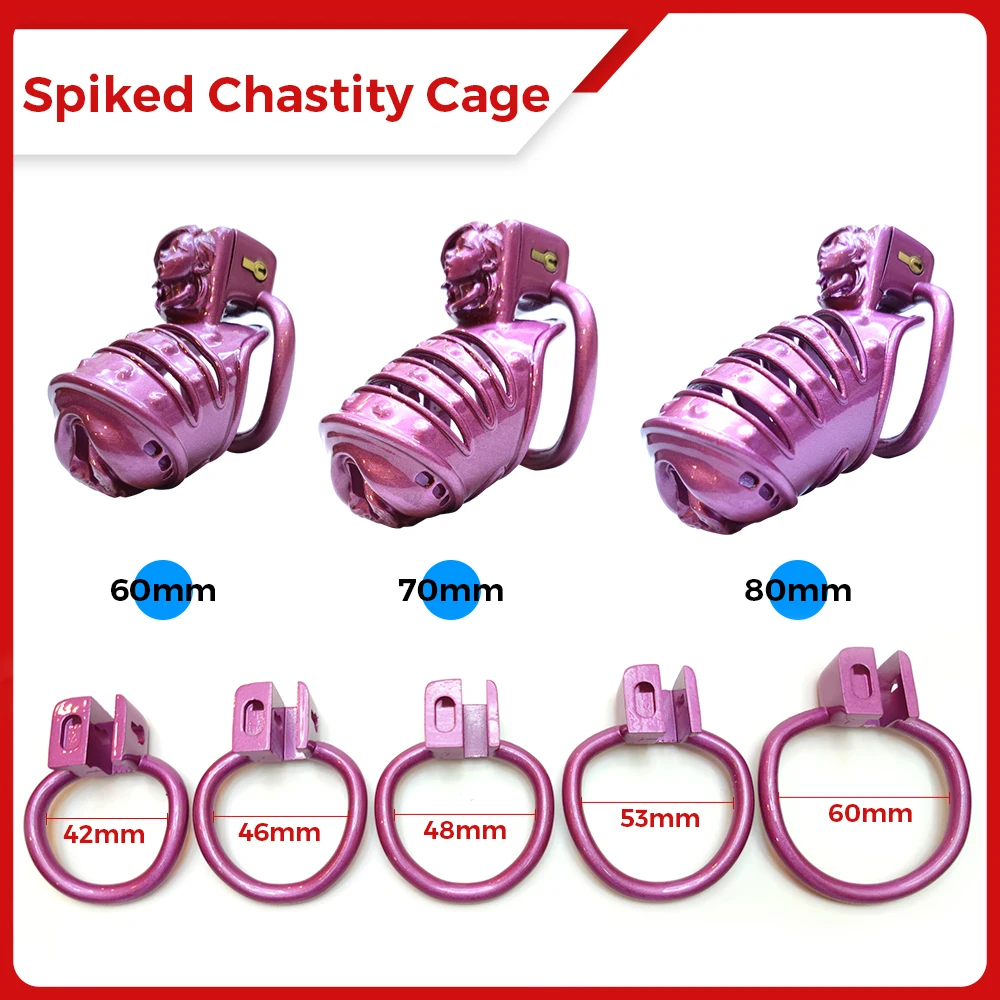 

2 Penis Rings Spiked BDSM Cock Cage Pussy Vaginal Chastity Devices Cage Male Bondage Slave Sex Shop Gay Ladyboy Sex Toy for Men