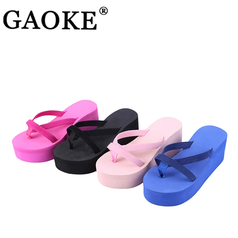 

Women Shoes Women's Summer Fashion Slipper Flip Flops Beach Wedge Thick Sole Heeled Shoes Drop Shipping Bath Shoes Slippers