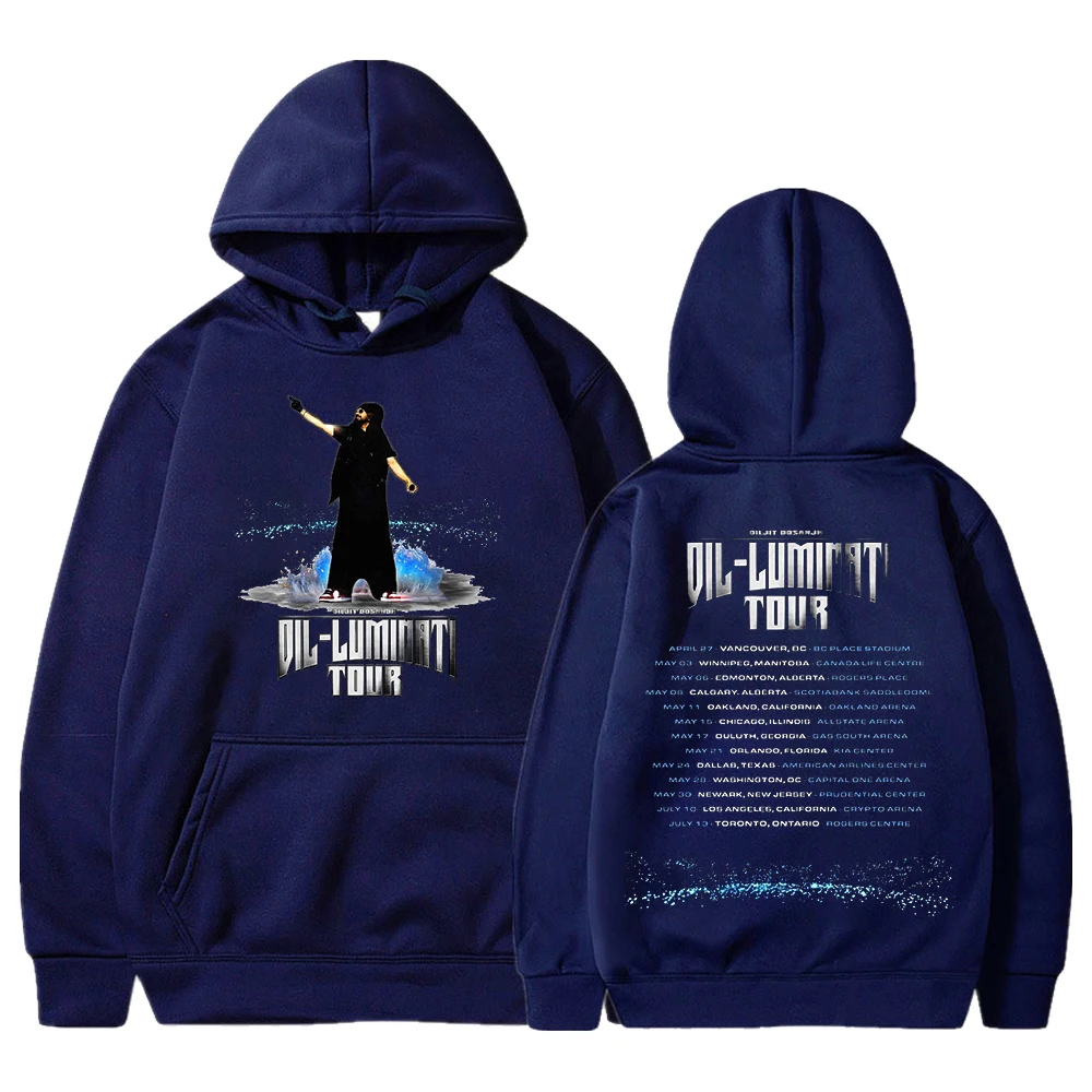 Толстовка Diljit Dosanjh 2024 Dil-Luminati Tour Merch с длинным рукавом Уличная одежда для женщин и