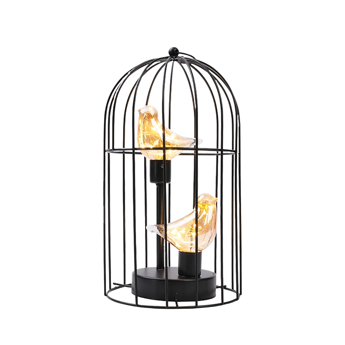 Birdcage Decorative Table Lamp Battery Operated Cordless Accent Light with Warm White Fairy Lights Bird Bulb for Home Decor (art.: 3920bf3b710ff) - 3920bf3b710ff