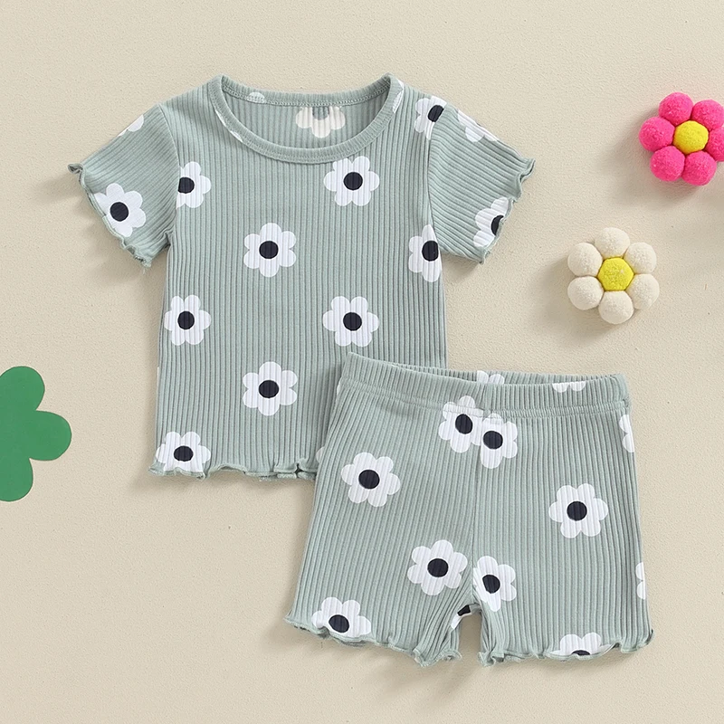 Детская летняя одежда Kupretty для маленьких девочек футболка с короткими рукавами и