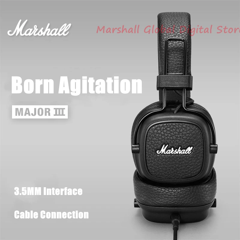 

Original Marshall Major iii Three-Generation Head-Mounted Monitor Headphones Deep Bass Foldable 3.5MM Wired Rock Music Headset