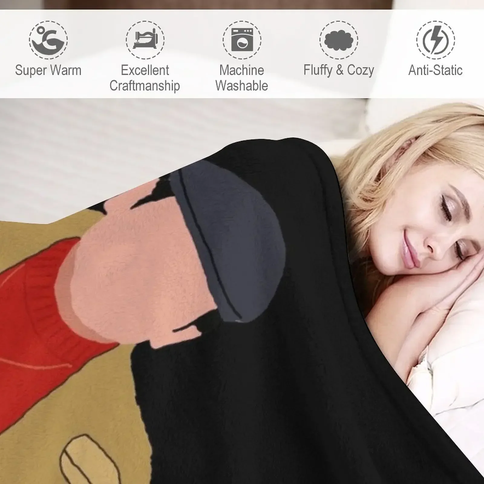 Прекрасно еврейское! (Желтое) Плед на Хэллоуин Туристическая среда Дорожные