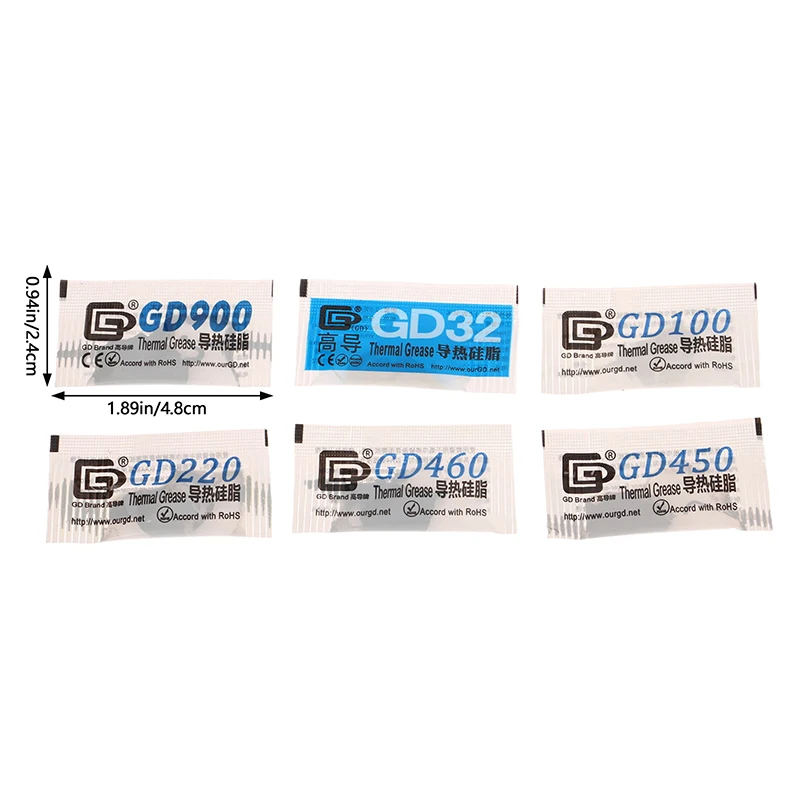 10 шт. термопаста для P1S A1 Mini GD32 GD100 GD220 GD450 GD460 GD900 деталей 3D-принтера