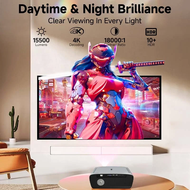 EUG Full HD Max WUXGA 1920X1200 4K видео 13000 люмен светодиодные проекторы с синим зубом Система