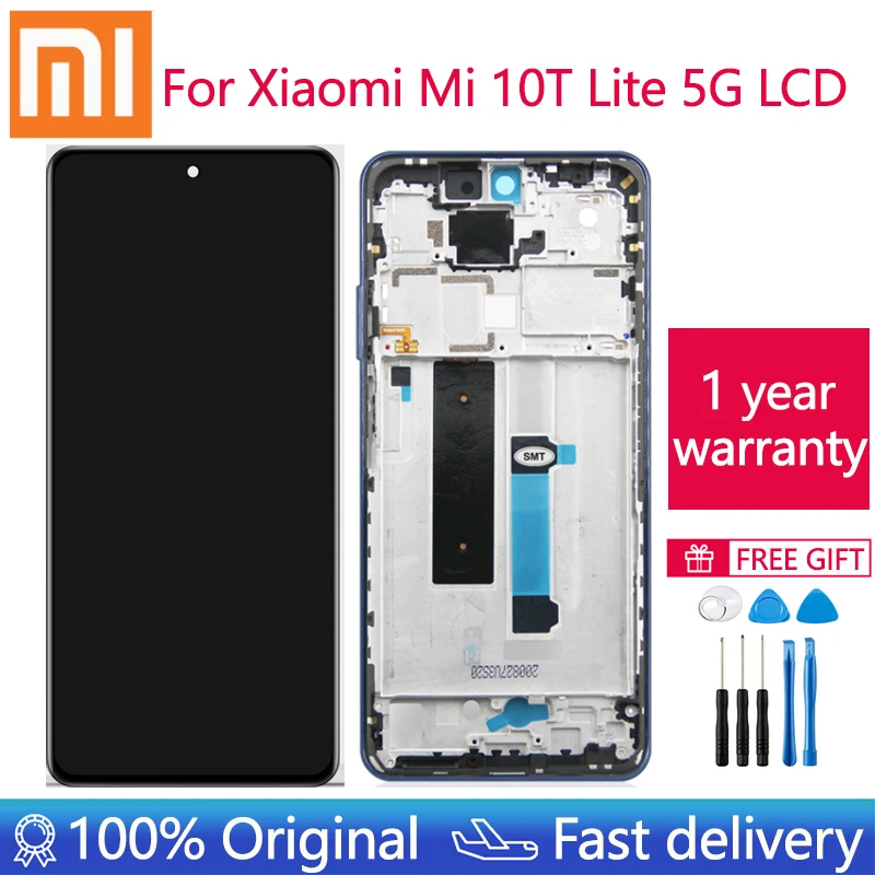 

Оригинальный экран 6,67 дюйма для Xiaomi Mi 10 T Lite 5G M2007J17G, ЖК-дисплей с 10 сенсорными экранами, дигитайзер, детали для Mi 10 T Lite 5G