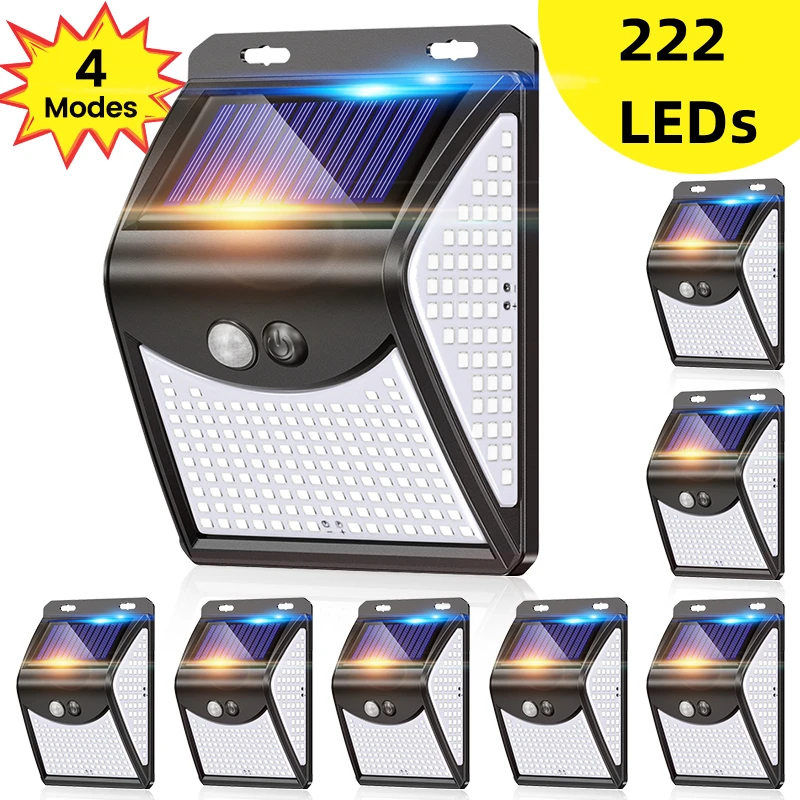 Goodland 222 Outdoor Solar Lights LED Lamp With Motion Sensor Waterproof Energy Sunlight For Garden Decoration | Освещение