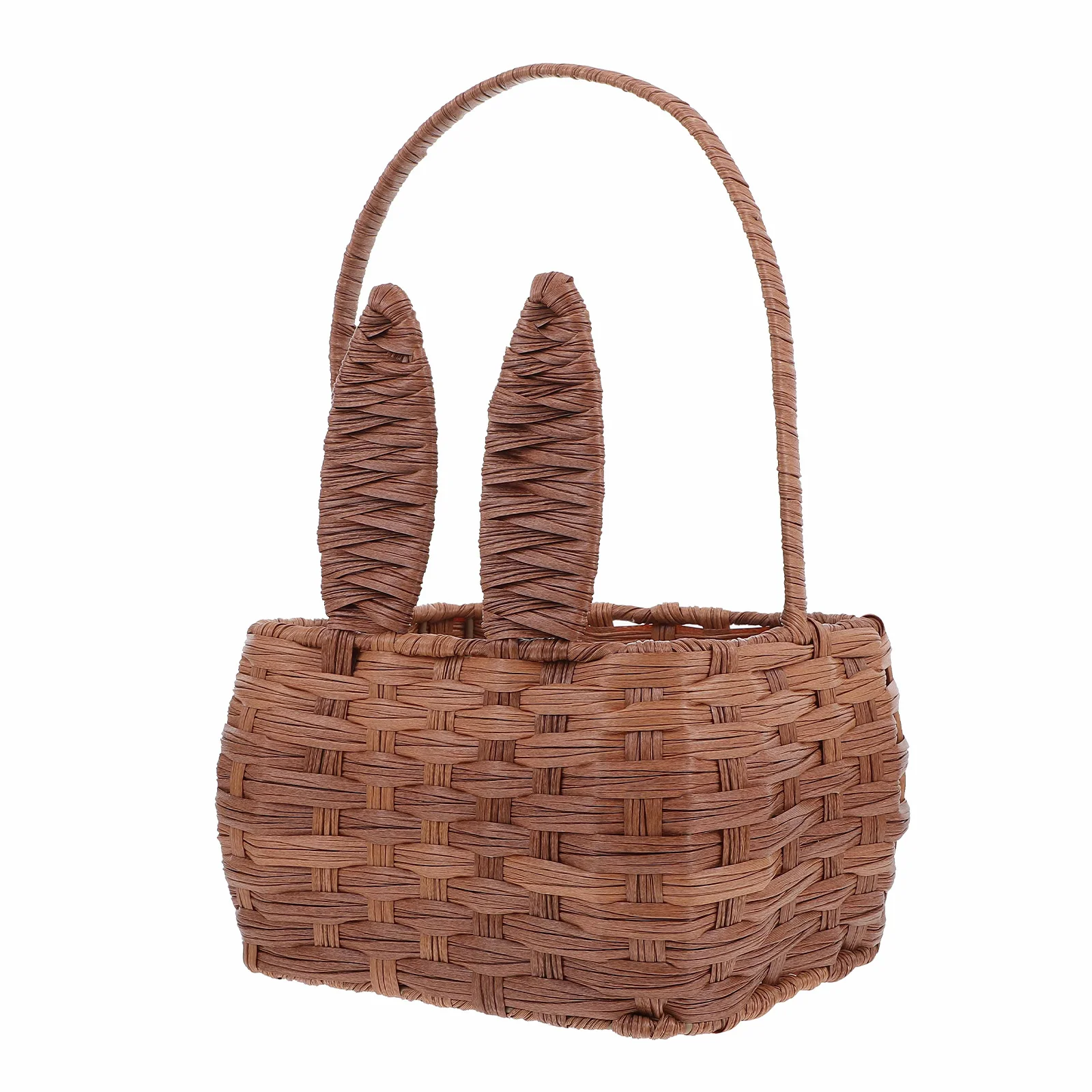 

Basket Flower Wicker Rattan Baskets Handmade Girl Picnic Woven Easter Gathering Egg Flowers Weddings Bunny Candy Bread Kitchen