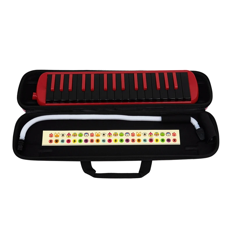 

1Set 32-Key Play Harmonica EVA Piano Bag Piano Box Beginner Adult Teaching Musical Instrument ABS+Brass Soundboard