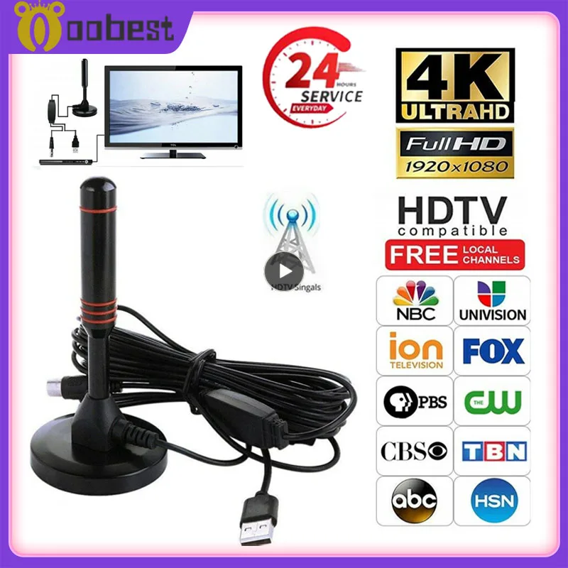 

HD Digital TV Antenna Indoor Amplified Dab Antenna 200 Miles Ultra HDTV With Amplifier VHF/UHF Quick Response Outdoor Aerial Set