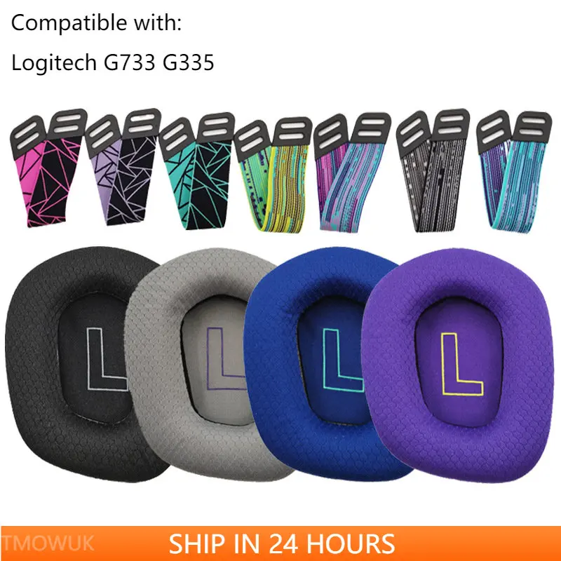 

Replacement Headphone Headband Ear Pads for Logitech G733 G335 Headphones High Quality Ear pads Ear Cover Repair parts