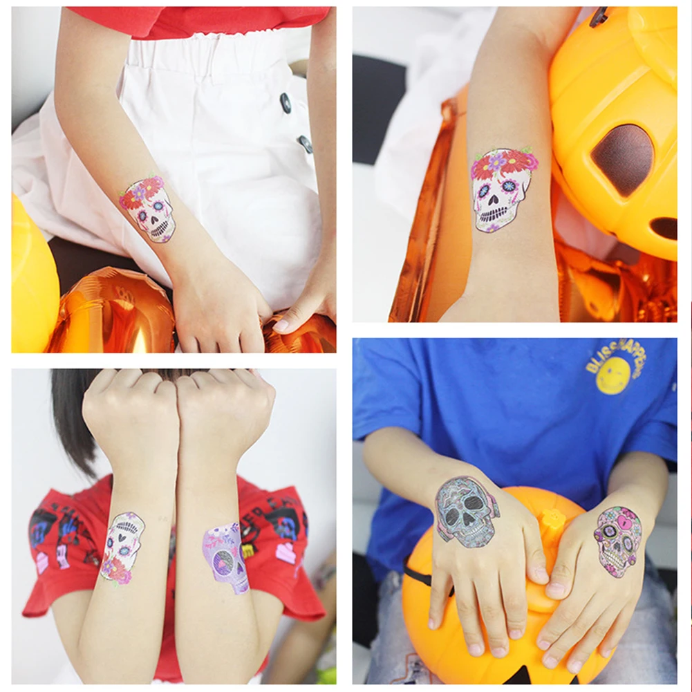 Тату-наклейки на Хэллоуин водостойкие со шрамом зомби временное лицо макияж