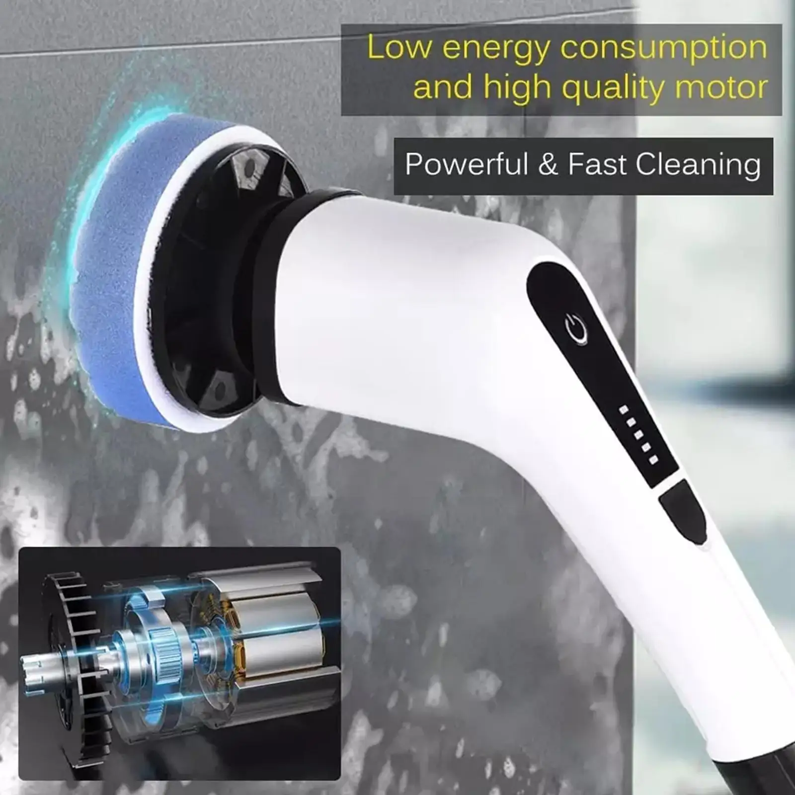 7 In 1 Electric Cleaning Brush Wireless For Kitchen Bathroom Toilet Brush Waterproof Rotating Window Cleaner Multi-Scrubing Y9F6