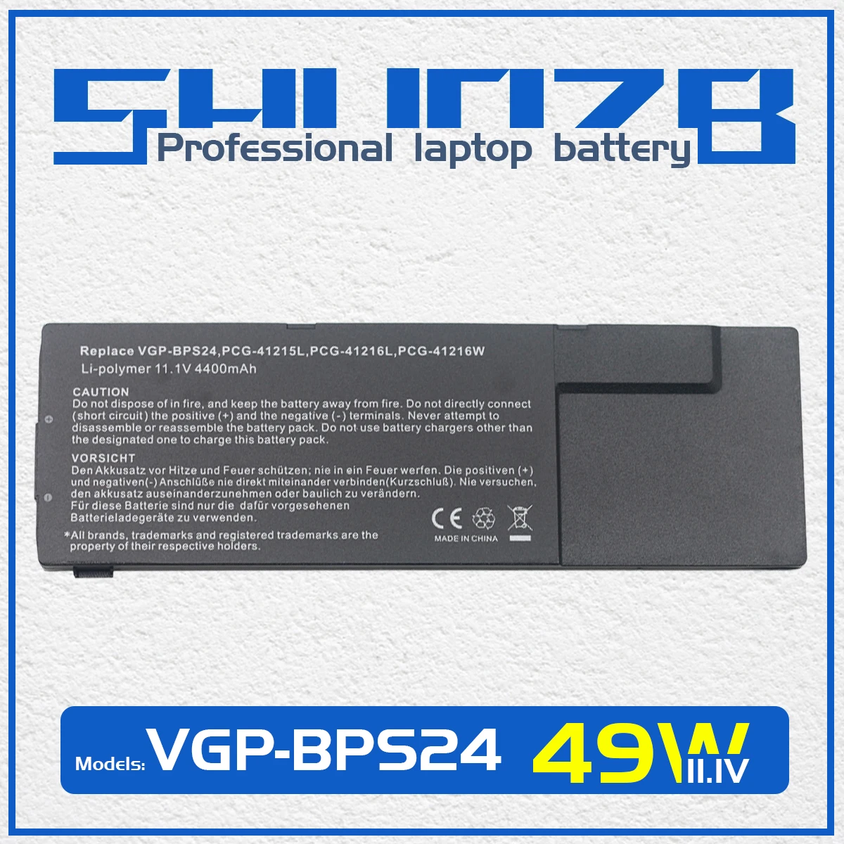 Фото Аккумулятор для ноутбука VGP-BPS24 для SONY VAIO SA/SB/SC/SD/SE SVS 13A VPCSA VPCSB VPCSC VPCSD VPCSE VGP-BPL24 BPS24 PCG-4100 pcg-41214v №1