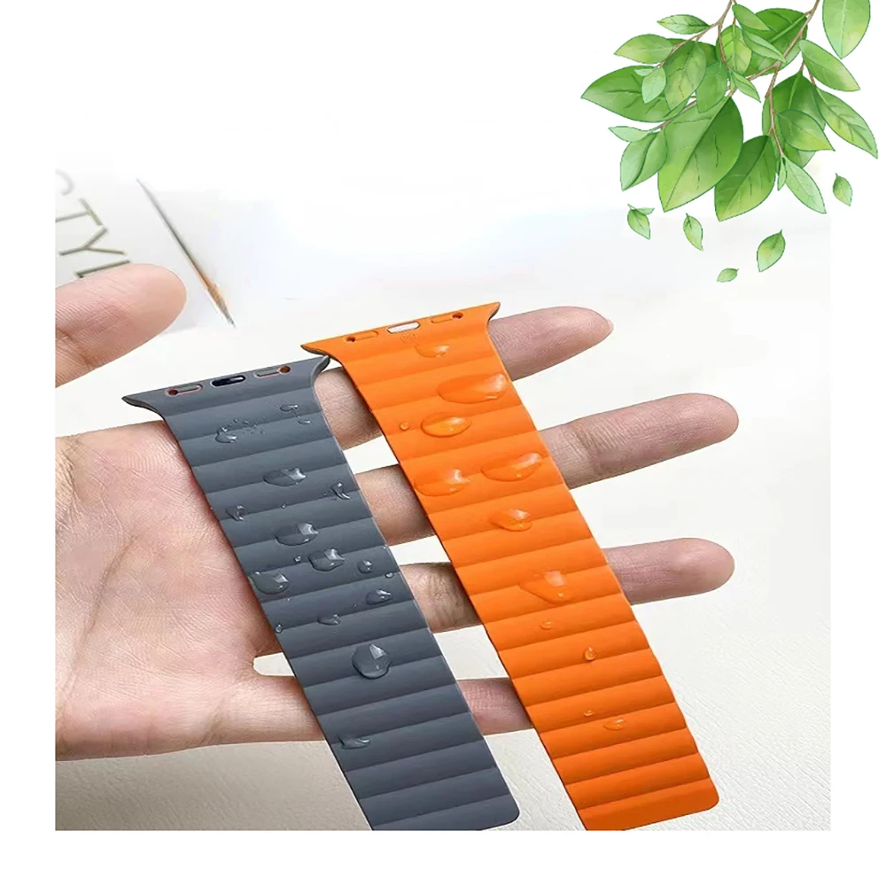 Silicone Magnetic Loop Strap for Apple Watch Band 49mm 45mm 41mm 44mm 40mm 42mm 38mm Bracelet Wristband for iWatch Ultra 87654SE
