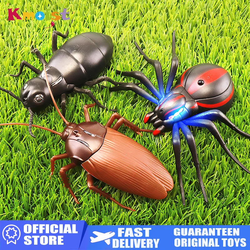 

RC Insect Remote Control Animal Toy for Child Kids Adults Cockroach Spider Ant Prank Jokes Toys for Boys Gifts Pet Ladybug