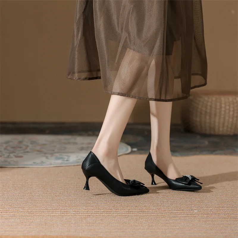 Pumps Women Shoes High Heels Loafers Slip on Luxury Mules Elegant Designer Shoes Slip on Pointed Toe Fashion Ladies Oxford Style