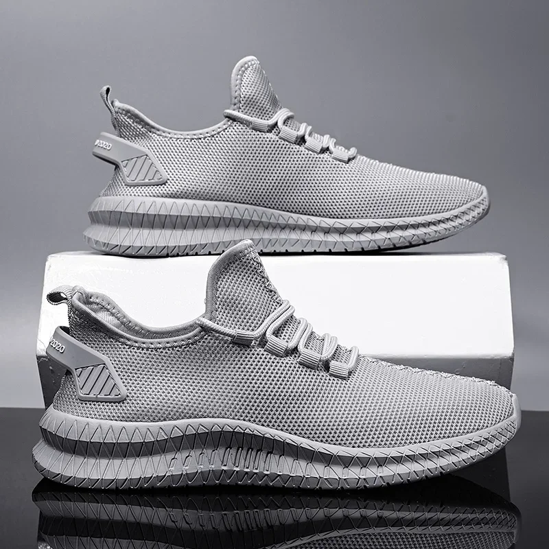 Фото YRZL Breathable Men Casual Running Shoes Lightweight Outdoor Male Walking Shoes Comfortable Big Size Anti-slip Mens Sneakers №4