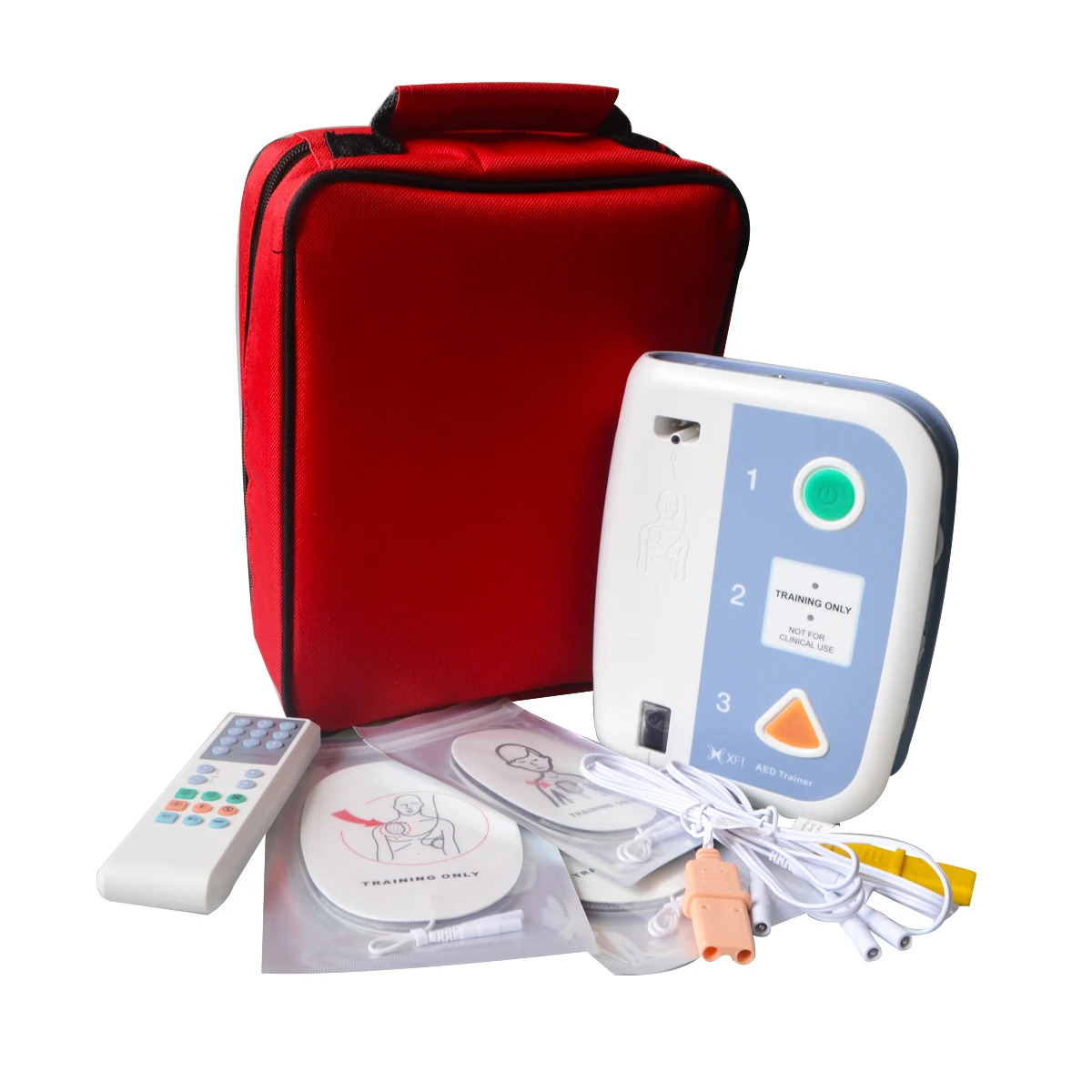 

1 set 120C+ AED Trainer Automated External Defibrillator Teaching First Aid Training For CPR School Bilingual Teach Tools