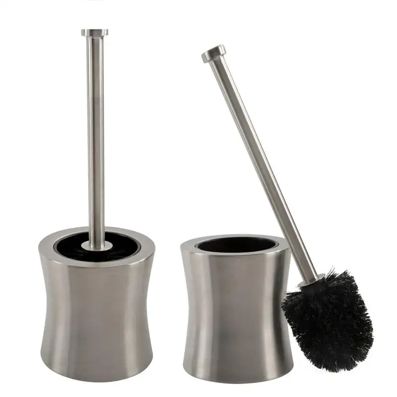 

Pack Hour Glass Shaped Stainless Steel Toilet Brush and Holder