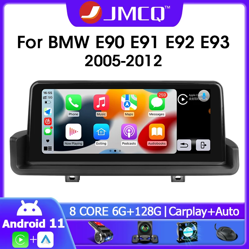 

Автомобильный радиоприемник JMCQ 10,25 дюйма для BMW 3 E90 E91 E92 E93 2005-2012 Android 11 мультимедийный видеоплеер стерео Carplay Автомобильная GPS-навигация