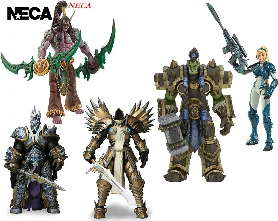 

NECA Heroes of The Storm Warcraft Nova Erie Alsace Tyrell Sylvanas Movable Dolls Hand-do Model Toys