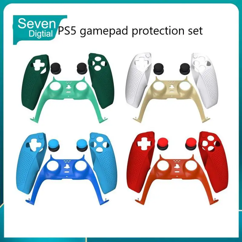 

Protective Decoration Strip Comfortable Portable Cover Game Controller Handle Joystick Case For 5 Silicone Durable