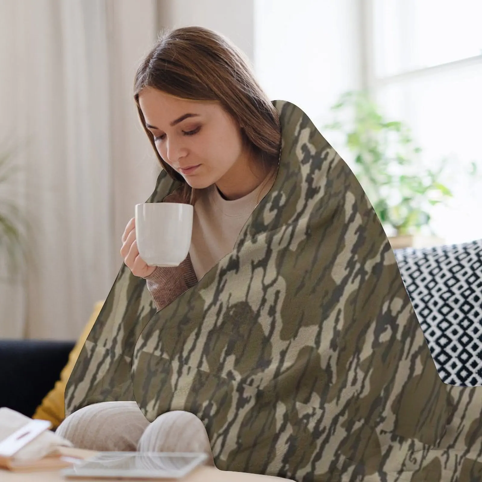 Все Bottomlands Камуфляжное одеяло Декорации Туристические идеи подарков на день