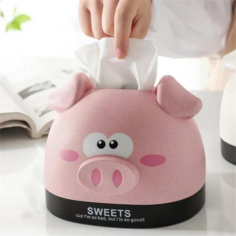 

Wheat Orange Paper Towel Box Ins Wind Cartoon Tissue Box Holder Table Household Napkin Holder Pink/beige Paper Box Cute Pig