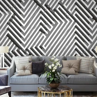 custom 3d mural wallpaper black and white line geometric patterns wall painting for living room home decor wall paper sticker