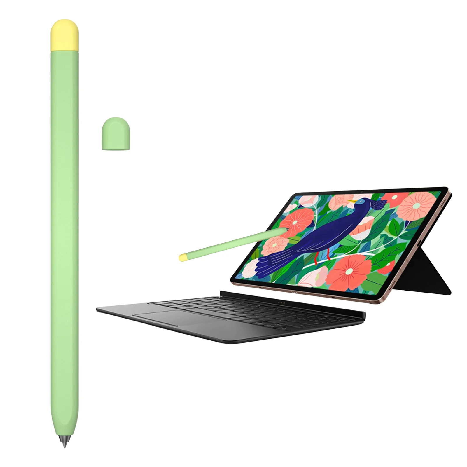 

Silicone Tablet Pen Skin Cover For Tab S7 7plus 8 8plus Non-Slip Anti-Shock Protection Silicone Pencil Case Bag Sleeve For