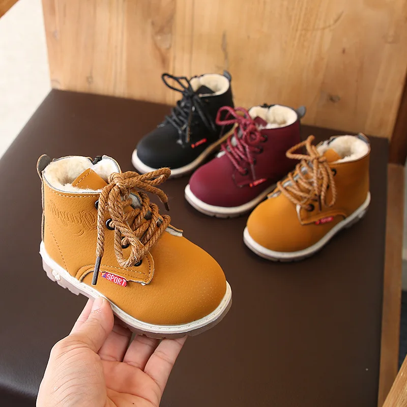 

Autumn Winter Children Casual Shoes Kids Cotton Keep Warm Boots Boys Girls Sneakers Baby Shoes Male Female Snow Boots SWK004