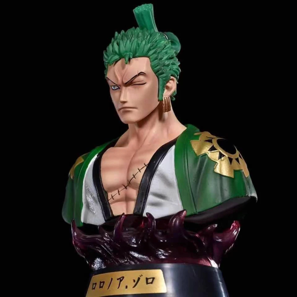 

One Piece Anime Zoro Figure Busts Roronoa Statue PVC Collectible Model Surroundings Doll PVC Model Toy for Anime Children Toy